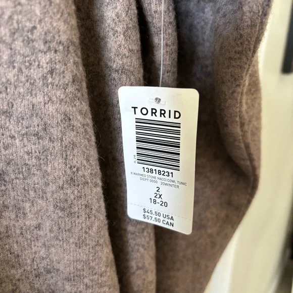 Torrid Super Soft Plush Cowl Neck Sweater Tunic - Picture 3 of 9